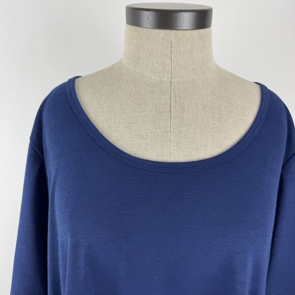 NEW LuLaRoe Perfect T Women's Top Navy Blue Solid Short Sleeve Tee Shirt NWT 2XL - Picture 4 of 16